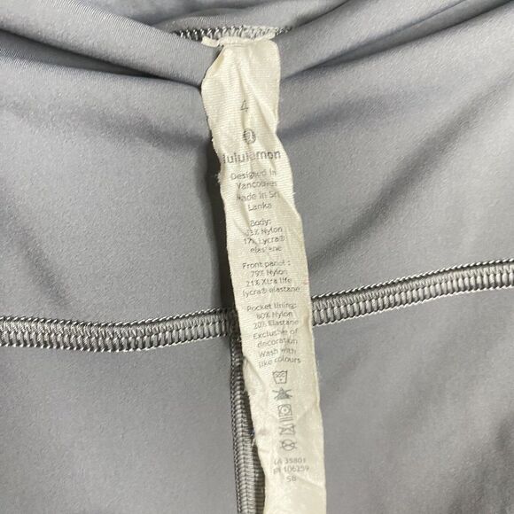 Lululemon Color Me Ombre Bike Short Black Gray 9" YogA 4 Athletic Gym Biker - Picture 12 of 12